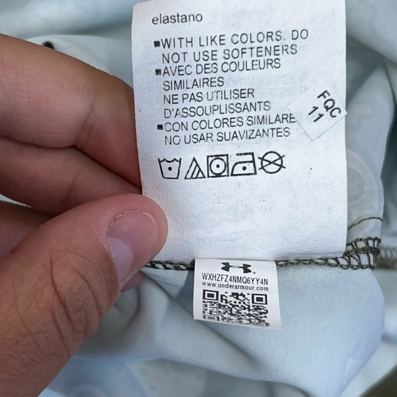 Under Armour Shirt Mens Medium Green Paisley Dockside Short Sleeve Button Up - Picture 5 of 9